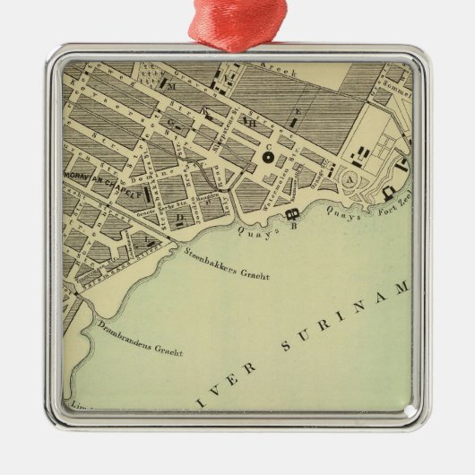 Paramaribo Suriname Metalen Ornament (Voorkant)