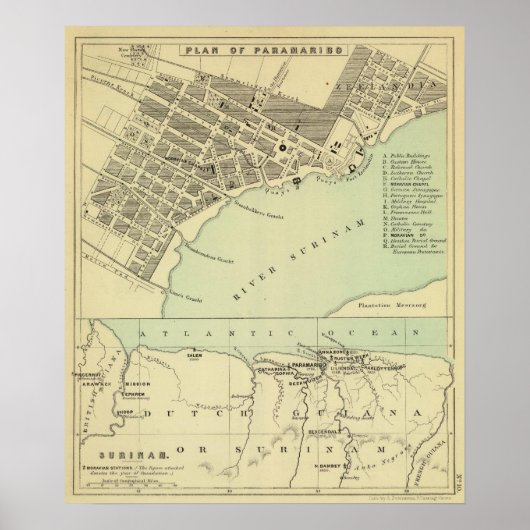 Paramaribo Suriname Poster (Voorkant)