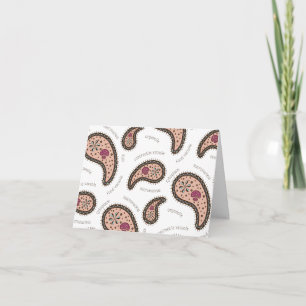 Paramecia Paisley Biologie Wit Bedankkaart