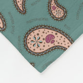 Paramecia Paisley Biology Science Blauwgroen Fleece Deken (Hoek)