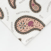 Paramecia Paisley Biology Science White Fleece Deken (Hoek)