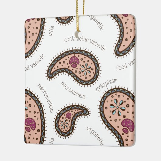 Paramecia Paisley Biology Science White Keramisch Ornament (Links)