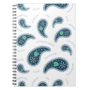 Paramecia Paisley Protozoa Biologie Wetenschap Notitieboek