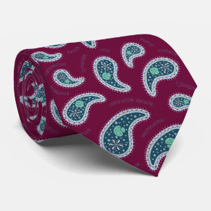 Paramecia Paisley Protozoa Biologie Wijnrood Stropdas