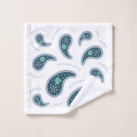Paramecia Paisley Protozoaire Biologie Cute Scienc (Gant de toilette)
