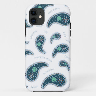 Paramecia Paisley Protozoan Biology Science iPhone 11 Hoesje