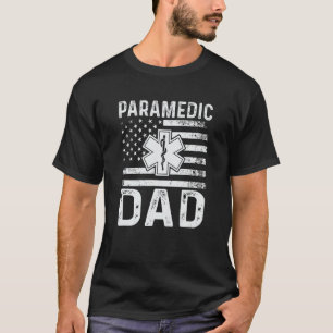 Paramedic Dad USA Vlag EMS Nurse Ambulance Driver T-shirt