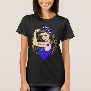 Paramedic EMS Meisje Macht Modern Rosie de Riveter T-shirt
