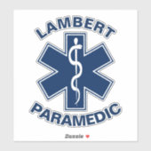 Paramedic EMT Aangepast Sticker (Vel)