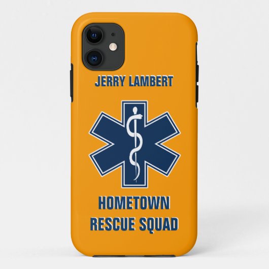 Paramedic EMT Name Sjabloon Case-Mate iPhone Case (Achterkant)