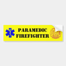 PARAMEDIC-FIREFIGHTER - bumpersticker