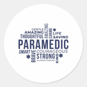 Paramedic Hero Ronde Sticker