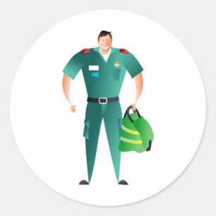 Paramedic Ronde Sticker