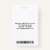 Paramedic Security ID Badge (Achterkant)