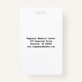 Paramedic Security ID Badge (Achterkant)