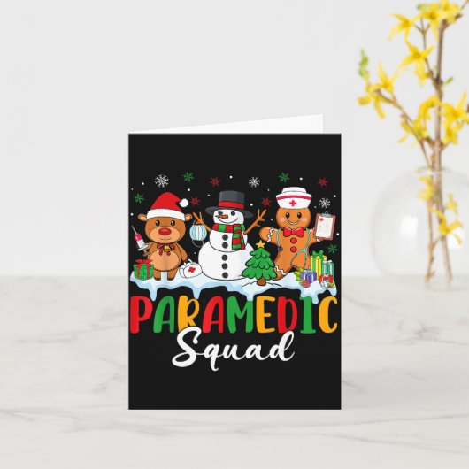 Paramedic Squad Reindeer Snowman Gingerbread Chris Kaart (Gele Bloem)