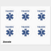 Paramedic Star of Life Ronde Sticker (Vel)
