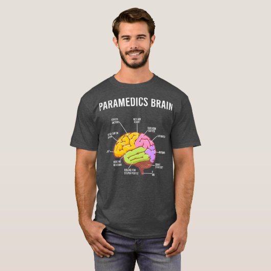 Paramedica Brain Medical EMT EMT First Aider T-shirt (Voorkant volledig)