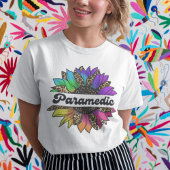 Paramedisch beroep Regenboog Zonnebloem T-shirt