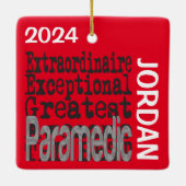 Paramedisch Buitengewoon DOUANE Keramisch Ornament (Achterkant)