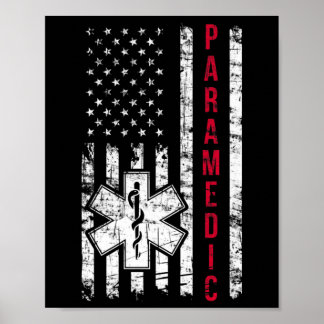 Paramedische Amerikaanse vlag Onafhankelijkheidsda Poster
