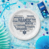 Paramedische denimtextuur papieren bordje (Feest)