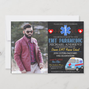 Paramedische EMT Afstuderen Invitation Kaart