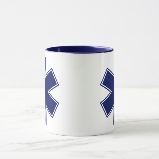 Paramedische EMT EMS Cross met aangepaste kleuren Mok (Midden)