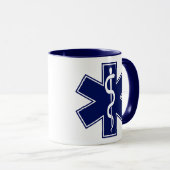 Paramedische EMT EMS Cross met aangepaste kleuren Mok (Voorkant rechts)