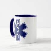 Paramedische EMT EMS Cross met aangepaste kleuren Mok (Voorkant links)