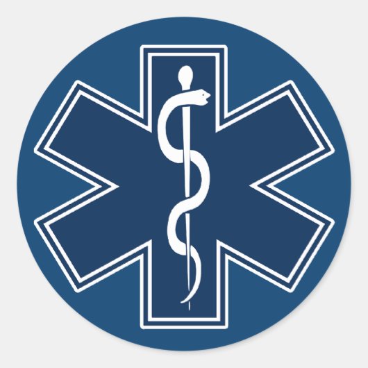 Paramedische EMT EMS Ronde Sticker (Voorkant)