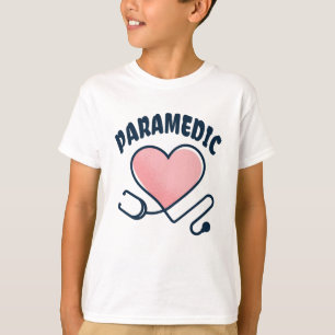 Paramedische stethoscoop met hart t-shirt