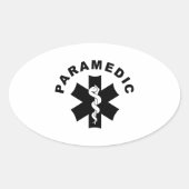 Paramedische thema ovale sticker (Voorkant)