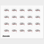 Paramedische vampier bij nacht ronde sticker (Vel)