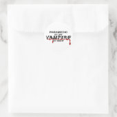 Paramedische vampier bij nacht ronde sticker (Tas)