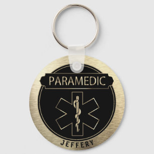 Paramedische 🚑 - zwart en goud sleutelhanger