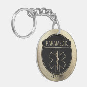 Paramedische 🚑 - zwart en goud sleutelhanger (Voorkant Links)