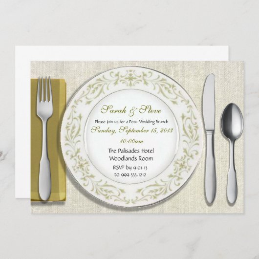 Paramètre de table personnalisé Invitations de bru (Devant / Derrière)