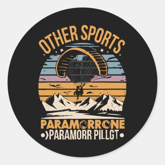 Paramotor piloot paramotoring ronde sticker (Voorkant)