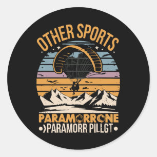 Paramotor piloot paramotoring ronde sticker