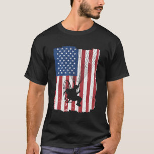 Paramotor Pilot Aangedreven Paraglider USA America T-shirt