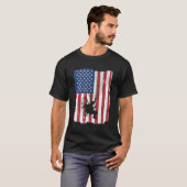 Paramotor Pilot Aangedreven Paraglider USA America T-shirt (Voorkant volledig)