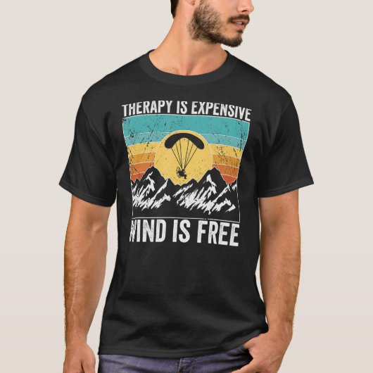 Paramotor Pilot Therapy is duur paramotoring T-shirt (Voorkant)