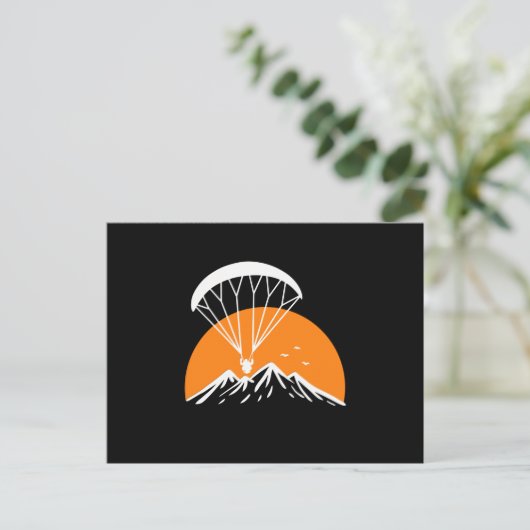 Paramotoring Retro  Briefkaart (Staand voorkant)