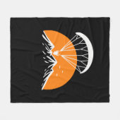 Paramotoring Retro  Fleece Deken (Voorkant (Horizontaal))