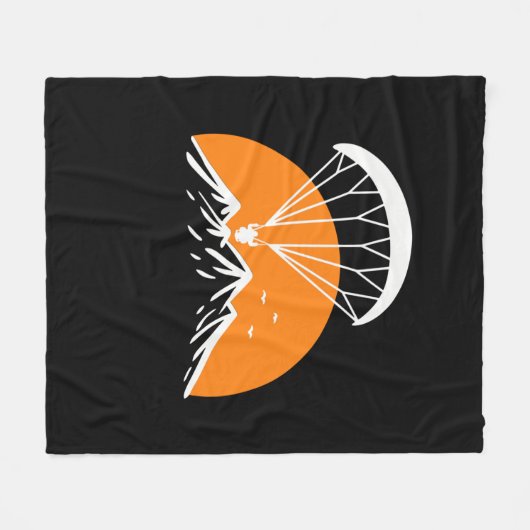 Paramotoring Retro Fleece Deken (Voorkant (Horizontaal))