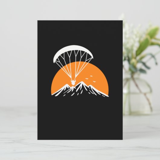 Paramotoring Retro  Kaart (Staand voorkant)