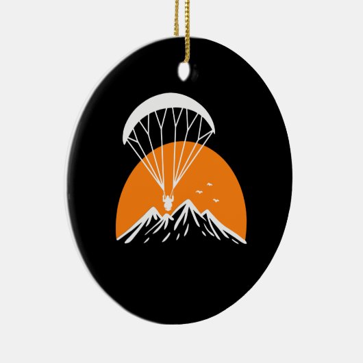 Paramotoring Retro  Keramisch Ornament (Rechts)