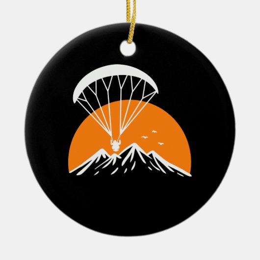 Paramotoring Retro Keramisch Ornament (Voorkant)