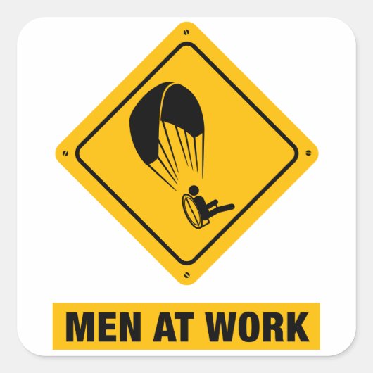 Paramotoring Vierkante Sticker (Voorkant)